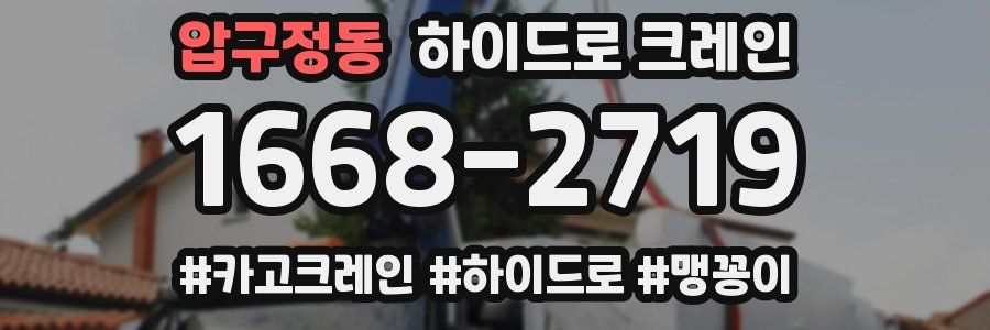 압구정동 하이드로 크레인