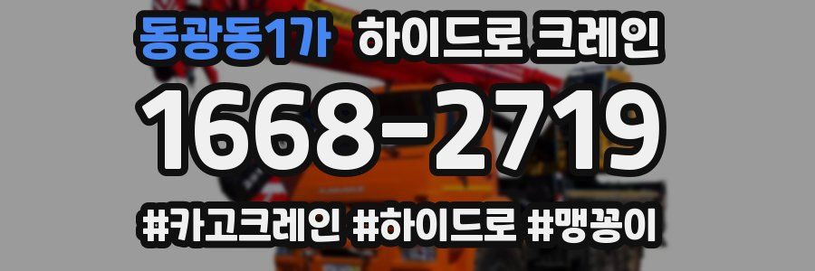동광동1가 하이드로 크레인