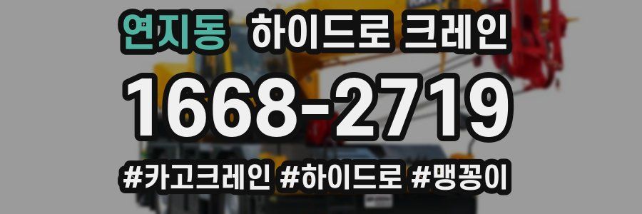 연지동 하이드로 크레인