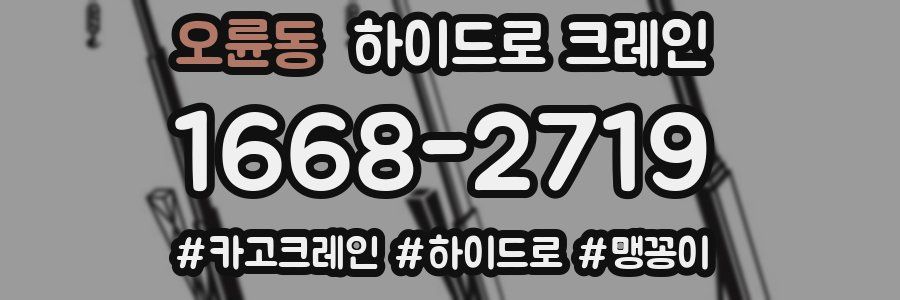 오륜동 하이드로 크레인