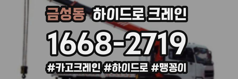 금성동 하이드로 크레인