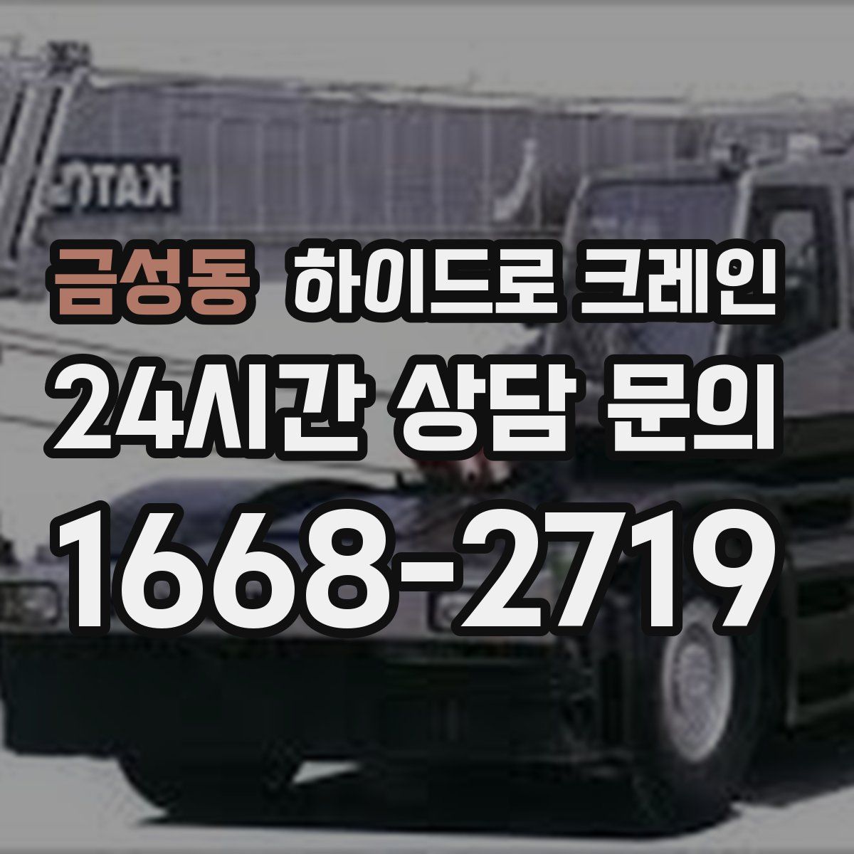 금성동 하이드로 크레인