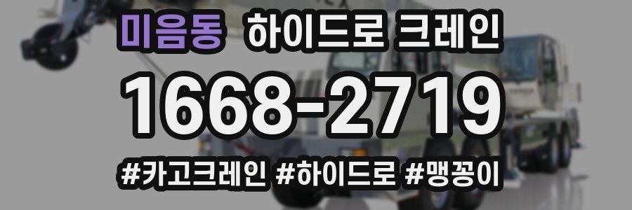 미음동 하이드로 크레인