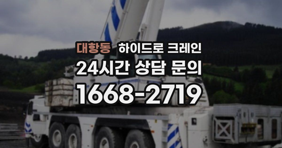 대항동 하이드로 크레인