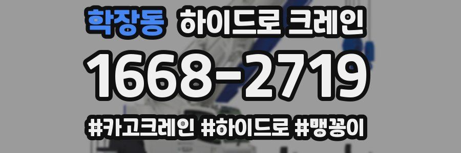 학장동 하이드로 크레인