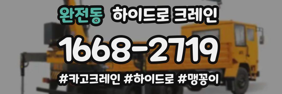 완전동 하이드로 크레인