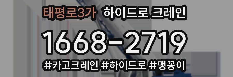 태평로3가 하이드로 크레인