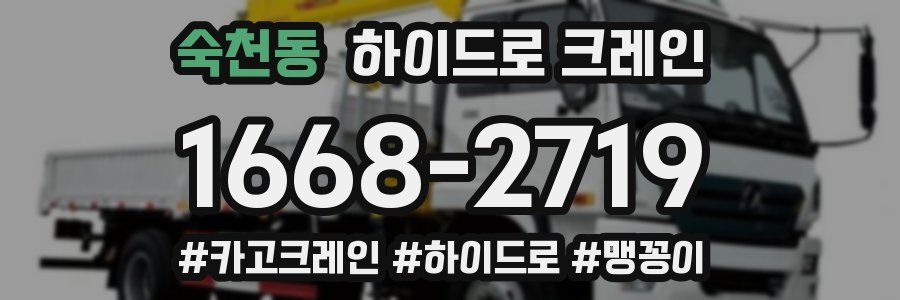 숙천동 하이드로 크레인