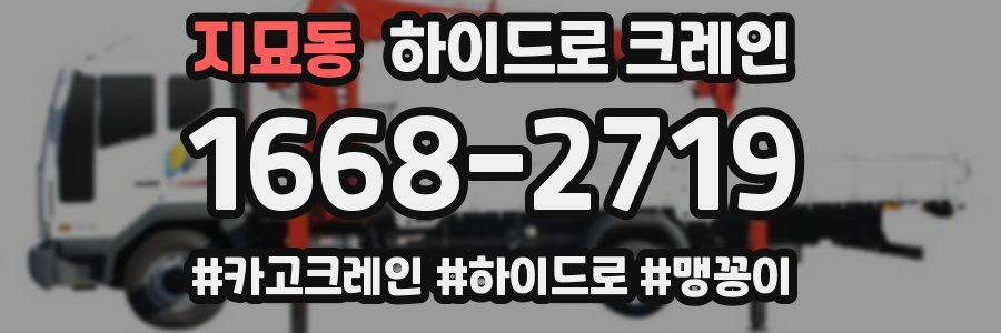 지묘동 하이드로 크레인