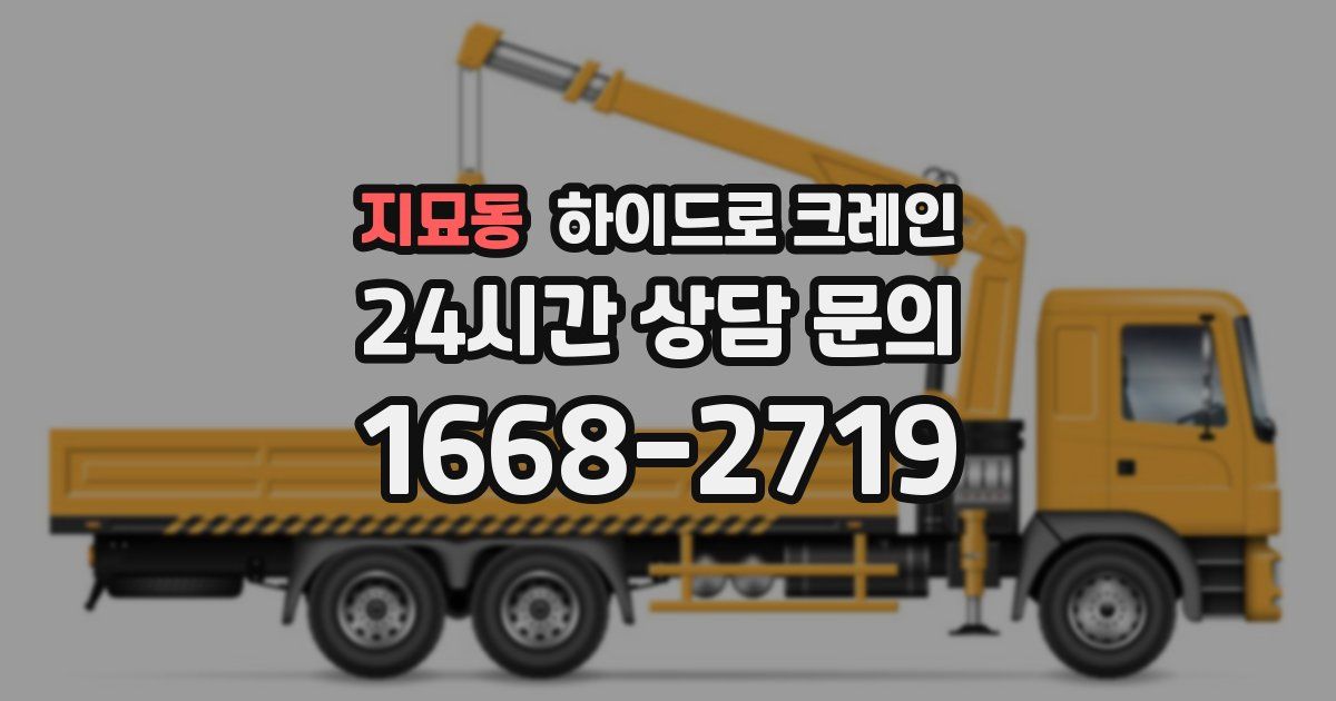 지묘동 하이드로 크레인