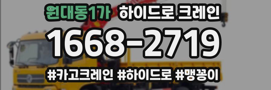 원대동1가 하이드로 크레인