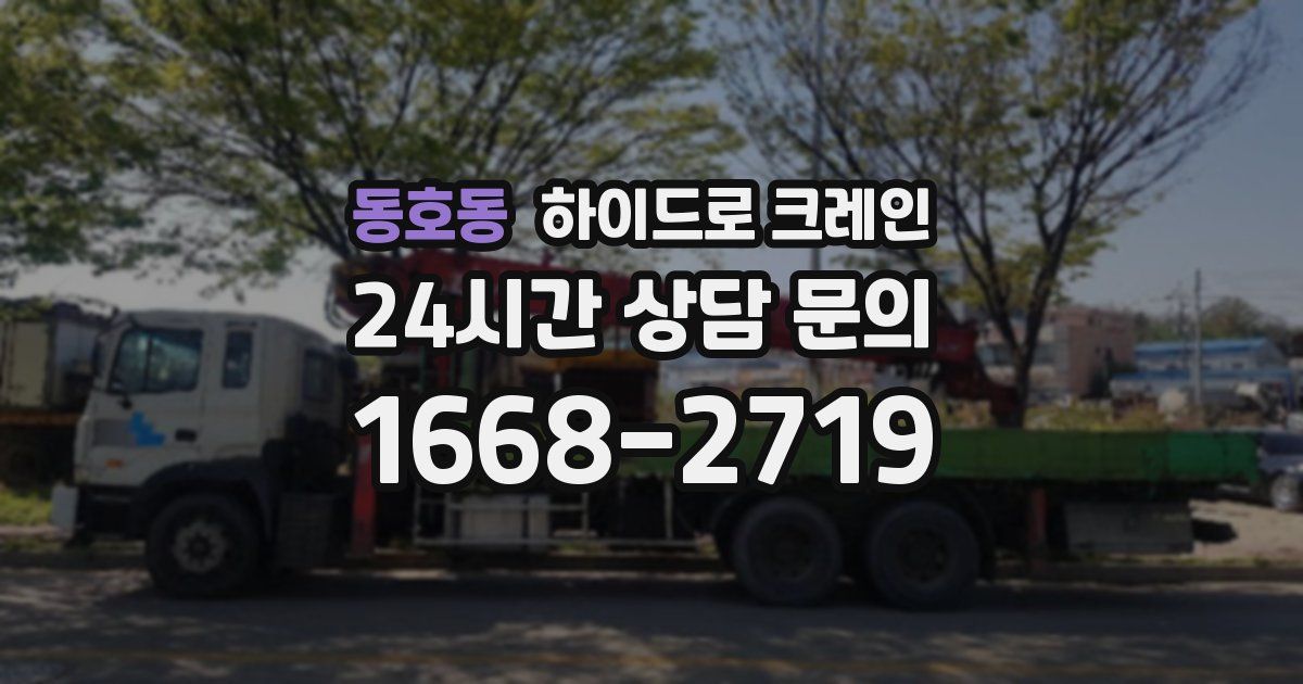 동호동 하이드로 크레인