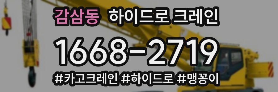 감삼동 하이드로 크레인