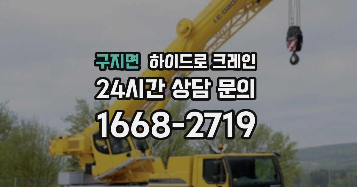 구지면 하이드로 크레인