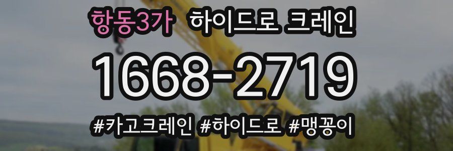 항동3가 하이드로 크레인
