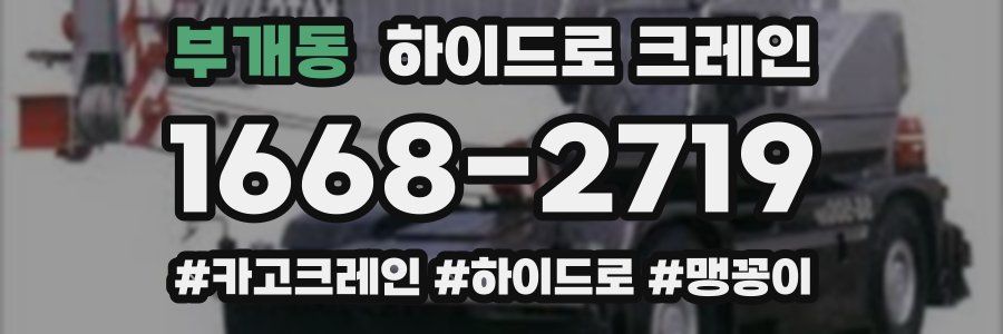 부개동 하이드로 크레인