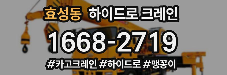 효성동 하이드로 크레인
