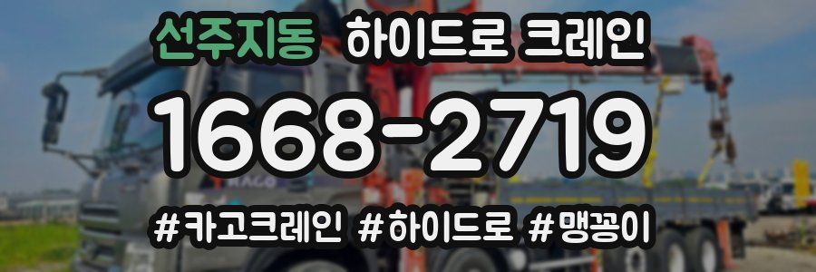선주지동 하이드로 크레인