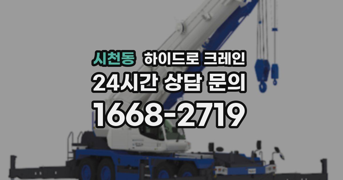 시천동 하이드로 크레인