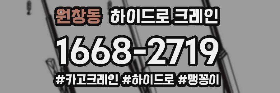 원창동 하이드로 크레인