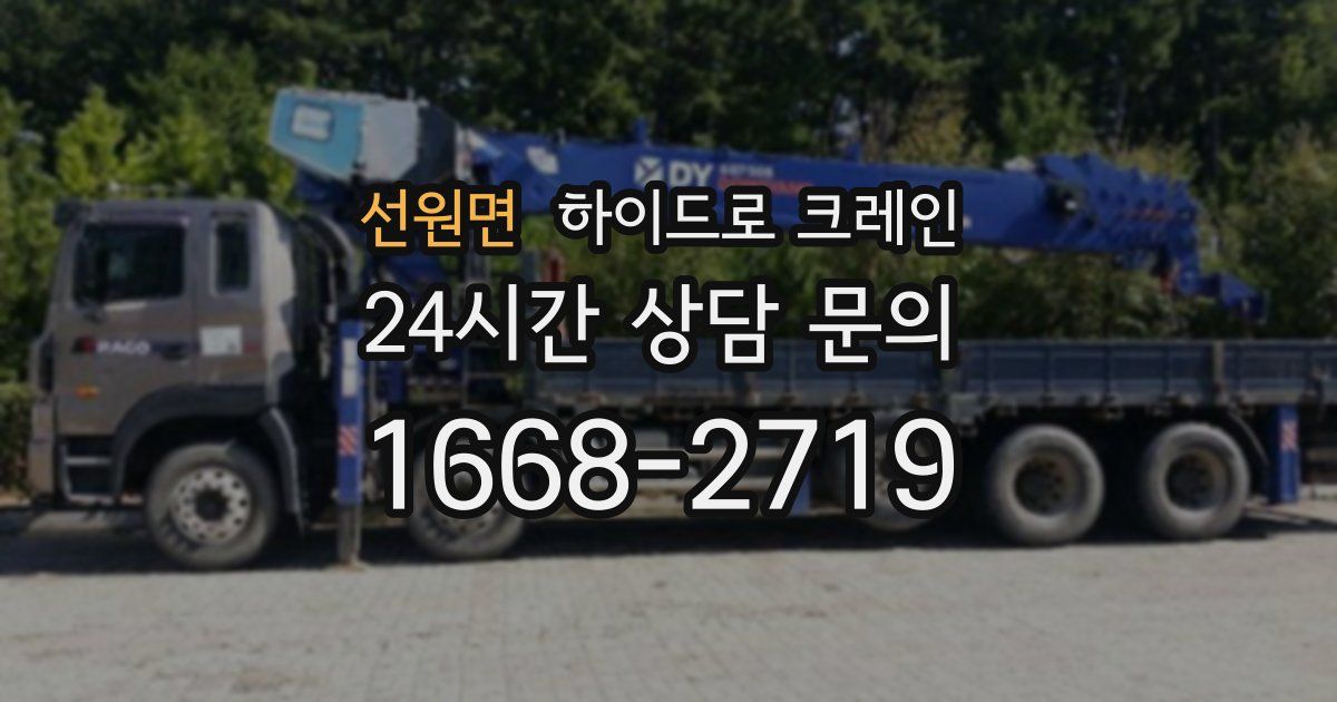 선원면 하이드로 크레인