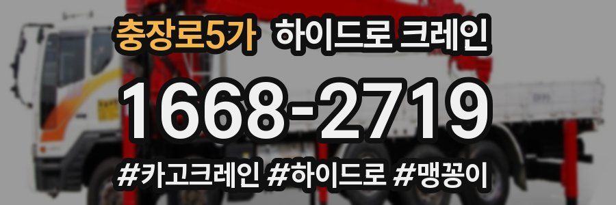 충장로5가 하이드로 크레인