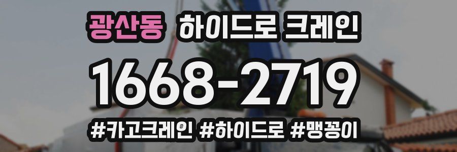 광산동 하이드로 크레인