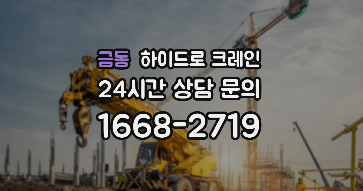 금동 하이드로 크레인