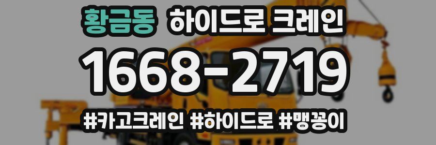 황금동 하이드로 크레인