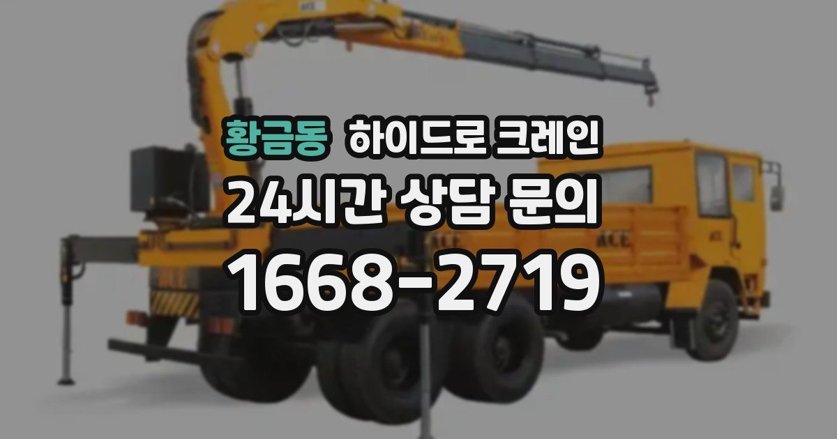 황금동 하이드로 크레인