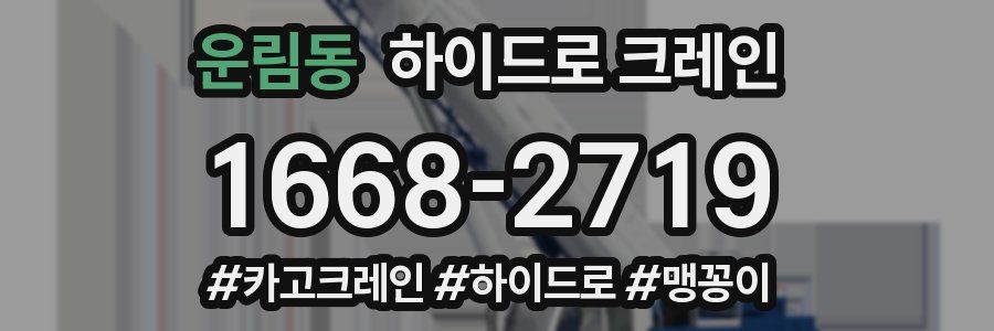 운림동 하이드로 크레인