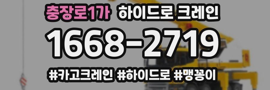 충장로1가 하이드로 크레인