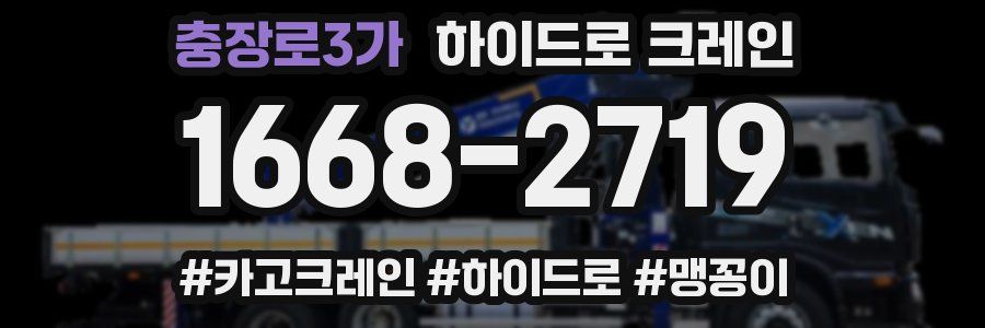 충장로3가 하이드로 크레인