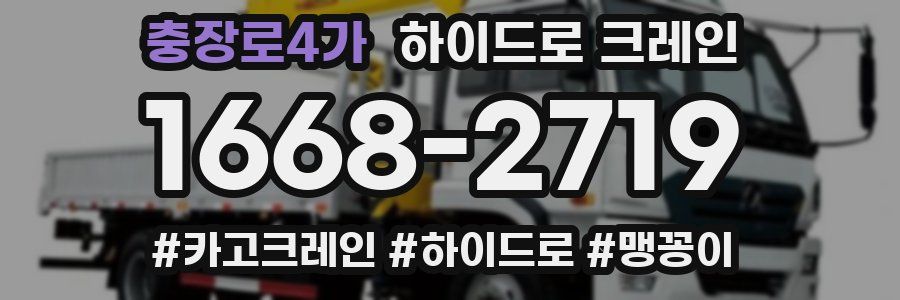 충장로4가 하이드로 크레인