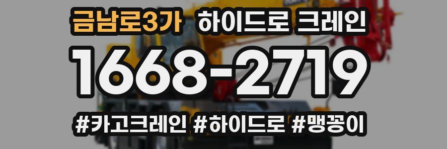 금남로3가 하이드로 크레인