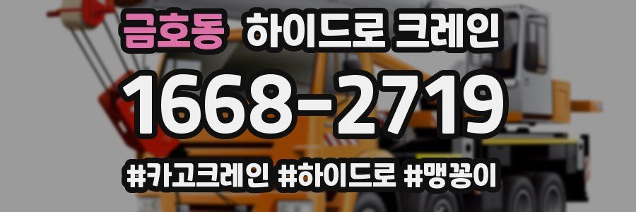 금호동 하이드로 크레인
