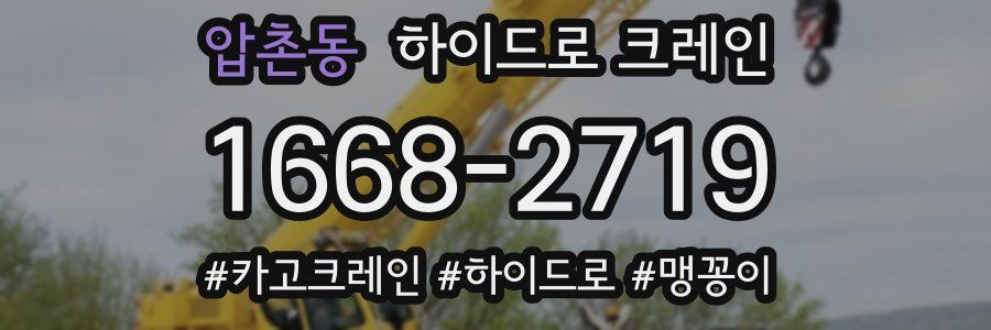 압촌동 하이드로 크레인