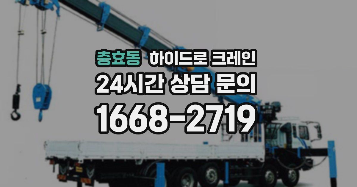 충효동 하이드로 크레인