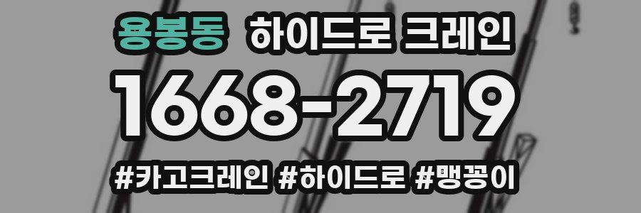 용봉동 하이드로 크레인