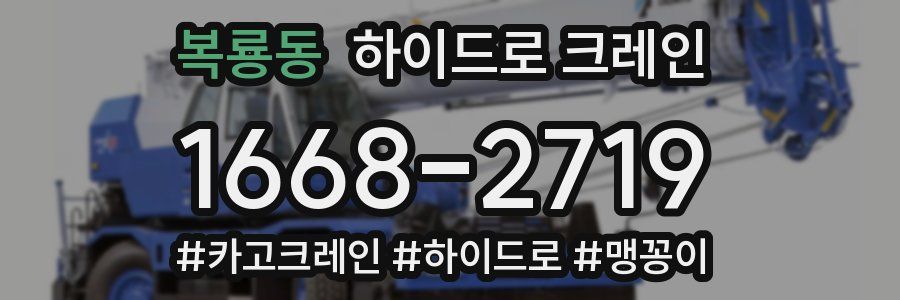 복룡동 하이드로 크레인