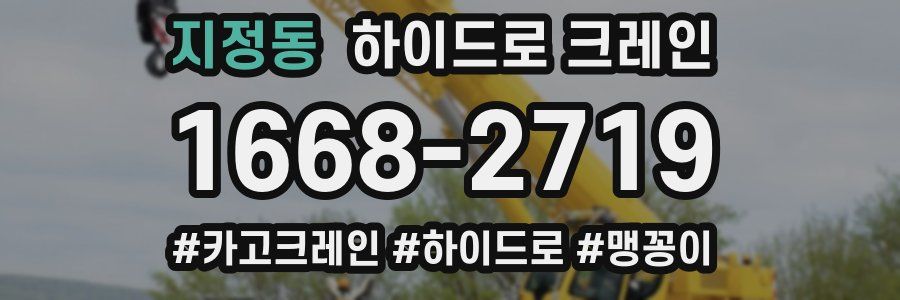 지정동 하이드로 크레인