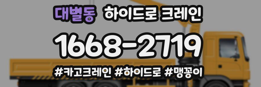 대별동 하이드로 크레인