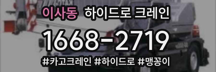이사동 하이드로 크레인