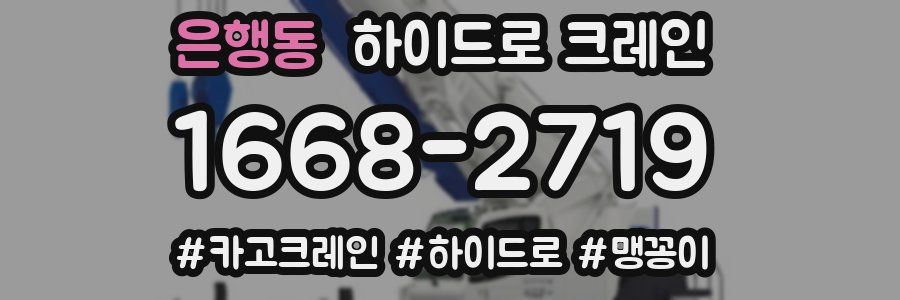 은행동 하이드로 크레인