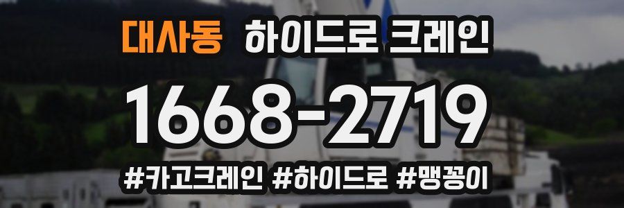 대사동 하이드로 크레인