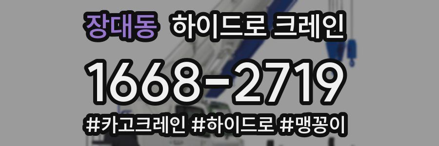 장대동 하이드로 크레인