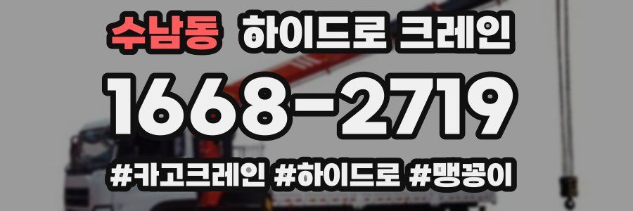 수남동 하이드로 크레인