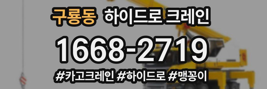 구룡동 하이드로 크레인