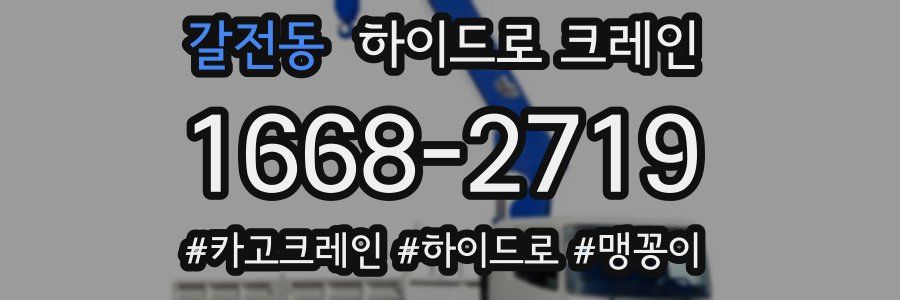 갈전동 하이드로 크레인