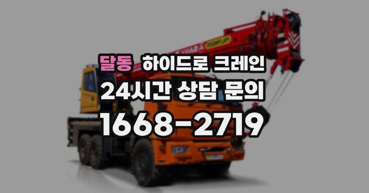 달동 하이드로 크레인